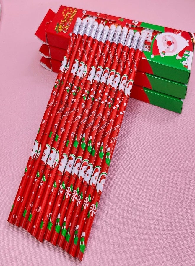 AMYCAUR Christmas Pencils, Pencils with Eraser for Kids, Cartoon Pencils Set with Eraser, Pencils for Kids, Christmas Return Gift for Kids, Thick Strong Grip Pencils for Kids (Pack of 5) - Image 5